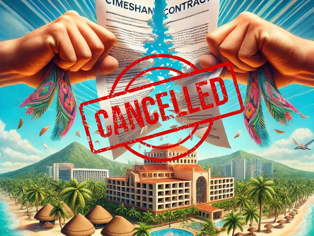 timeshare contract is not valid, cancelled contract overlooking resort
